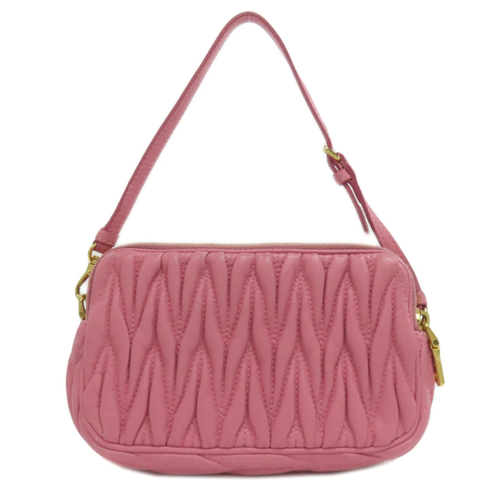 Miu Miu Accessory Leather Clutch Matelasse